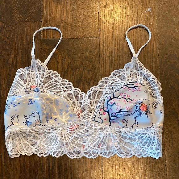Josie Lace Trim Floral Bralette - Picture 3 of 5